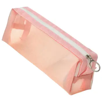 Чанта за писалки Здрава голям чанта за моливи с цип на окото е Прозрачна чанта за писалки за съхранение на канцеларски материали Идеално място за студенти