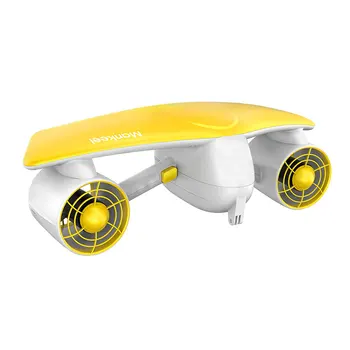 Морската скутер W7 с максимална дълбочина от 50 m, съвместим с GoPro, за водни спортове, басейн и гмуркане, жълт