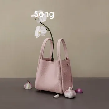 Песента, Оригинален дизайн, лого дизайн, чанта-торба, серия кошници за зеленчуци, женски потребителски преносими чанти през рамо с голям капацитет среден размер