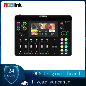 Видеомикшер Rgblink mini-mx, съвместими с HDMI 2.0, многоканален миксер за стрийминг на видео във формат 4K със сензорен екран 5,5 инча