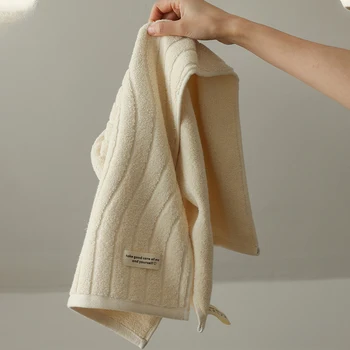 Утолщенное хавлия от 100% памук, Обикновена кърпи с извити текстура, Мек Суперабсорбирующее кърпа за баня, Приятни за кожата Кърпи за лице