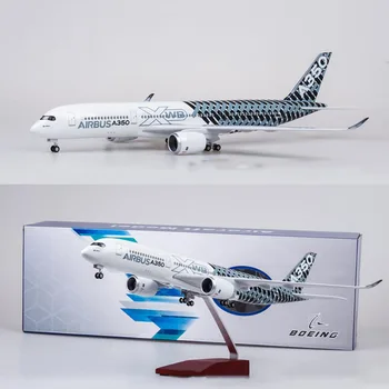 47 см Мащабна Модел 1/142, Монолитен Под Натиск От Смола, Самолет Airbus A350 Прототип XWB Airline Със Светлинен Колелото За Събиране на Играчки Дисплеи
