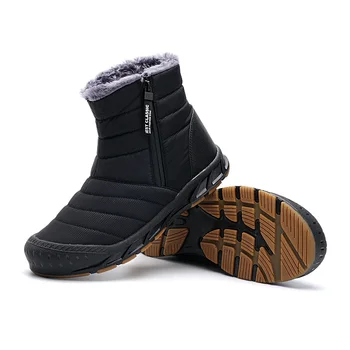 Зимни мъжки зимни обувки, непромокаеми нескользящие, удобни, с топла една плюшена подплата, улични ски велур ботильоны за мъже