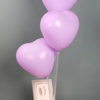 10-инчовите балони Macaron Сърце Цвят Романтичен Сватбен декор Юбилейна Детски душ Парти по случай рождения Ден на латексный балон