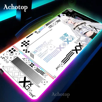 Колекция Printing RGB Геймърска подложка за мишка, Подложки за мишки LED Големи подложки за мишка за геймъри Светещ клавиатура Тенис на мат CSGO Подложка за мишка с подсветка