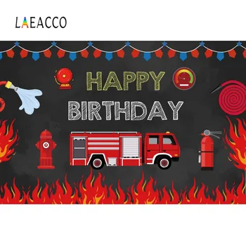Laeacco Рожден Ден на Супергерой Фон за детски снимки, Карикатури Лека Пожарната Задушаване Герой Снимка Фон