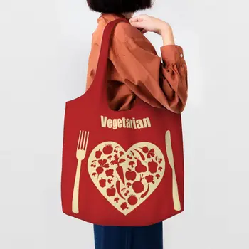 Чанти-тоут за вегетариански покупки Kawaii за преработка на продукти за здравословно хранене, холщовая пазарска чанта през рамо, чанти за снимки.