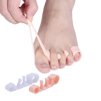 Силиконов протектор за пръстите на краката Разделители пръстите на краката Носилка Изправяне на палеца на крака, Аналгетичен Грижи за краката 2 Цвята