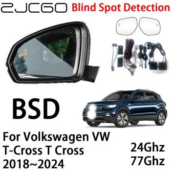 ZJCGO Автомобили BSD Радарът на Системата за Предупреждение За Откриване на Слепи Зони Предупреждение за безопасно Шофиране за Volkswagen VW T-Cross T Cross 2018 ~ 2024