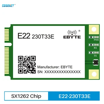 Безжичен модул за Suzan 230 Mhz CDSENET E22-230T33E 33dbm 16 км Mini Pci-e UART RS485 RS232 Сериен порт IAP LBT RSSI Ретрансляционная мрежа