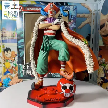 28 см GK паническо бягство Douke No Buggy Фигурка Аниме One Piece Oka Shichibukai The Grandline Мъжки PVC Модел Играчка, Подарък Luffy