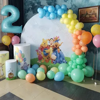 1 комплект балони от фолио, с анимационни мече Мечо Пух на тема детски рожден ден украса за детската душа, играчки Globos