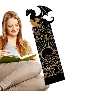 Черно-златни маркери с дракони, маркер за четене, украса за книги с дракони, библиотеки аксесоари за книгата любители, приятели, семейства и