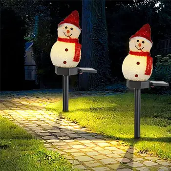 Led Коледни лампи за слънчева енергия, благородна табела, декоративен светлина за ограда на двора, слънчева светлина за косене на трева на открито