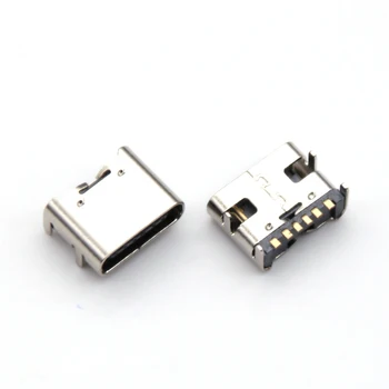 10шт 6 Пинов конектор SMT Micro USB Type C 3.1 Женски настаняване SMD DIP За проектиране на печатни платки САМ висока инжекция зареждане