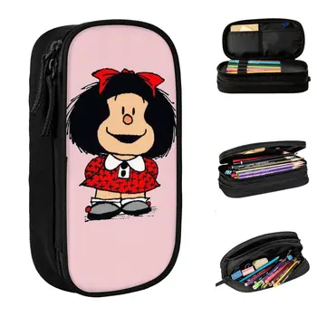Сладка кукла Mafalda Quino, подарък кутия за писалки, Офис консумативи с голям капацитет, джоб за химикалки, страхотен подарък