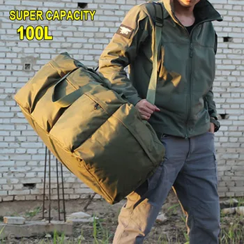 100Л Супер Голям Военен раница, мъжки Тактическа Градинска чанта за съхранение на къмпинг Голям капацитет, Мъжка шатра, Навес, чанта за багаж