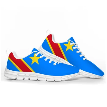 Спортни обувки с флага на Демократична Република Конго, мъжки, дамски, юношески, детски маратонки, благородна парна баня обувки по поръчка