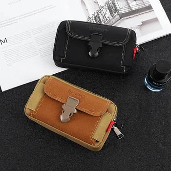Чанта за мобилен телефон, мъжки поясная чанта от плат Оксфорд, мултифункционален портфейл, джоб с цип за съхранение, пътуването на открито, спорт, къмпинг, калъф за чантата