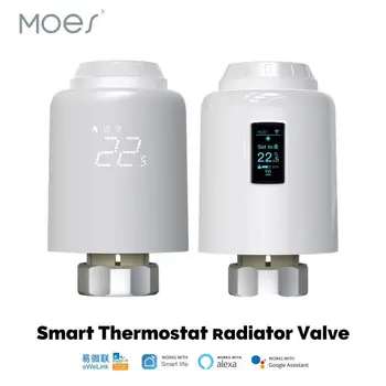 Zigbee Smart Radiator Valve Програмируем термостатичен регулатор на температурата на радиатора за дома Алекса Google Home Voice Control New