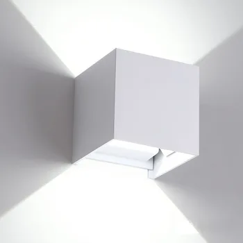 Прост, модерен led лампа с регулируем ъгъл на наклона, за да хол, спалня, Прикроватной нощни шкафчета, квадратен непромокаема външна стена на осветителното тяло