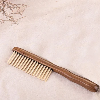 Гребен за коса от естествен сандалово дърво ръчно изработени Дървени гребен за разнищване на коса с широки зъбци Нов дизайн