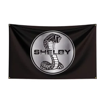 Флаг състезателен автомобил Shelbys 3x5 метра за декор 1