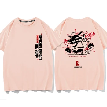 Аниме игра Genshin Impact Keqing KleeA Унисекс, Лятна Удобна, дишаща тениска Pain с къс ръкав в подарък