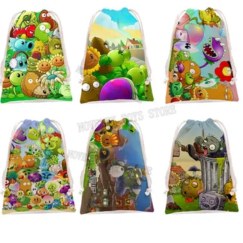 2023 Нови чанти дантела прозорци Plants Vs Zombies, чанта за съхранение на книги игралното макияжу, Скъпа Удобна чанта с джобове за деца, Нови подаръци за деца