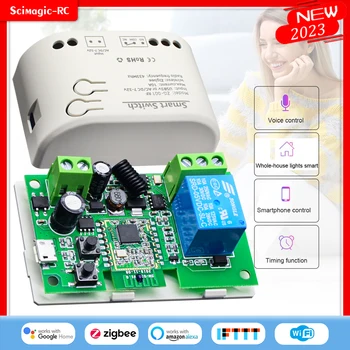 Zigbee 3,0 Приемник за Smart home 1/2/4-Канален Превключвател Ac 85-250 На 220 В 7-35 В WiFi Реле Алекса Google Home Модул RF Контролер Hub