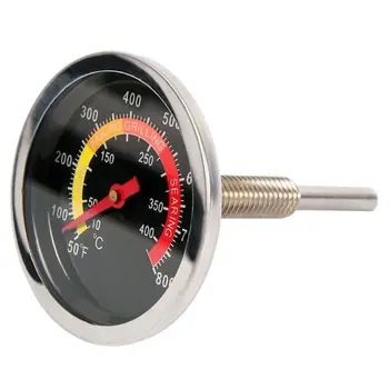 (50-800℉) Термометър за барбекю за печене на скара, датчик за температура на фурната от неръждаема стомана, професионален аксесоар за готвене