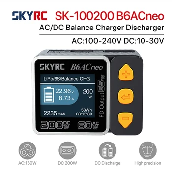 Ново Интелигентно Зарядно Устройство SKYRC B6ACneo постоянен ток с мощност 200 W Ac мощност 60 Вата Зарядно Устройство за Баланс на заряд на батерията B6AC Neo SK-100200