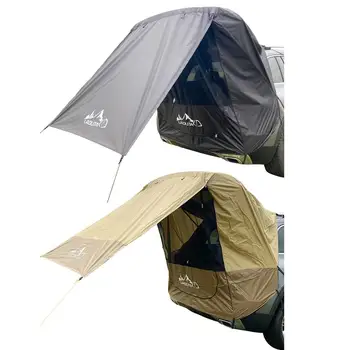 Преносим палатка за багажник на кола, висококачествен и Издръжлив Ветрозащитный козирка, Водоустойчива палатки за нощуване на открито за самостоятелно шофиране, барбекю