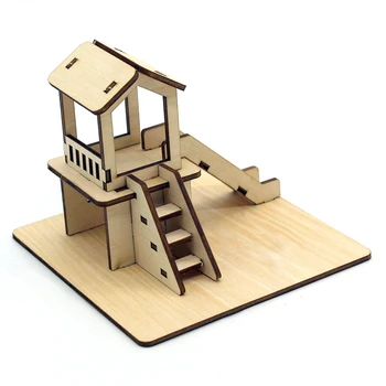 Дървена модел шкафове за детска градина, архитектурен модел 