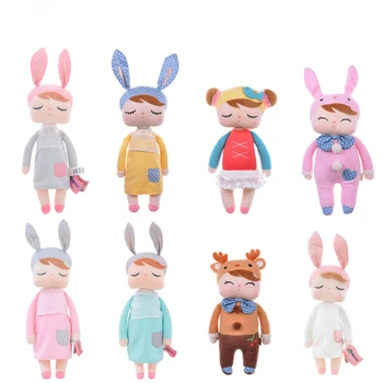 2023 Нов стил Kawaii Metoo Rabbit Angela Момиче, скъпа плюшен играчка, кукла-зайо, детски комфорт, подарък за рожден Ден, детски играчки