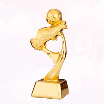 Мини-футболен трофей от смола, покритие, награда за футболен мач, играчка с основание за училищни и детски (златни) купи