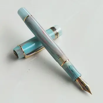 НОВАТА писалка Kaigelu 316 със Златен клипс, Целлулоидный съвет EF F M, акрил, Красива Мраморна Офис Бизнес модел, Чернильная писалка за писане