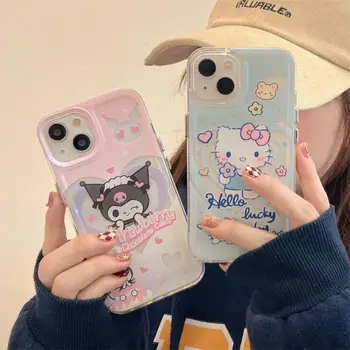 Нов калъф за iphone Hello Kitty модел аниме Kuromi Kawaii Sanrio 