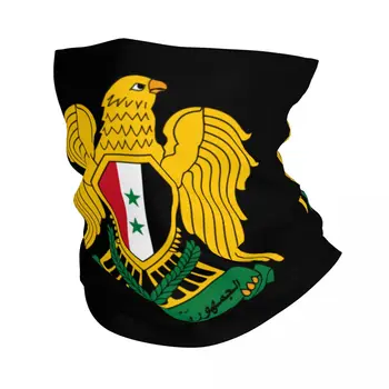 Герб Сирия шарена Кърпа на врата Гетра Защита от uv Шал за лице за Носене на Жените и Мъжете прическа със Сирийски флага Тръба Балаклава