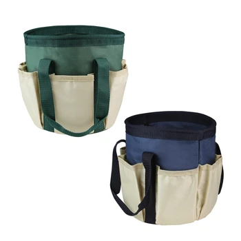 Чанта за съхранение на градински инструменти 25UC, чанта-тоут за градински инструменти с 6 джоба, Държач за градински инструменти, за съхранение на градински, ръчни инструменти
