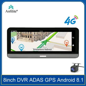 7,84-инчов Автомобилен Видеорекордер Android Таблото Dash Camera 4G WiFi GPS Навигация 2 GB + 32 GB Sygic Карта ADAS Дистанционно наблюдение Видео