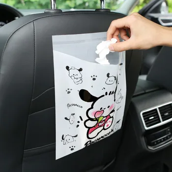 Kawai Истински Автомобилен Торба За Боклук На Sanrio Чанта За Съхранение Чанта За Съхранение На Pochacco Карикатура За Еднократна Употреба Автомобилна Паста Торба За Боклук Украса На Подарък