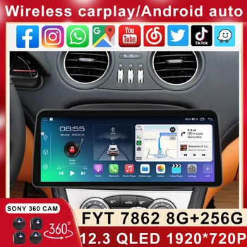 Екран За Mercedes Benz SL R230 SL350 SL500 SL55 SL600 SL65 Android Кола Стерео Мултимедиен Плейър Главното Устройство Carplay Auto
