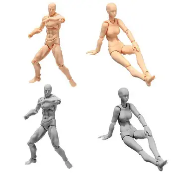 Аниме Високо Качество, Body Kun Body Chan Pose Play Сив Цвят Ver Черно Оранжево PVC Фигурки са подбрани Модел Играчка Модел Играчки