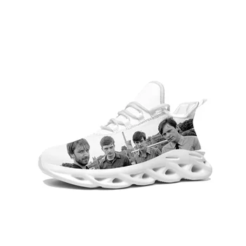 Маратонки Joy Division Rock Band на равна подметка, мъжки и женски популярни спортни обувки, маратонки от окото на материал дантела, обувки по поръчка