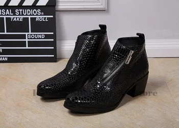 Мъжки oxfords, ботильоны, Мъжки черни кожени обувки 2019 година, модел обувки с изрези в британския стил, големи размери 38-47