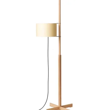 Новост! Дървена рамка Zhongshan, текстилен лампа, ъглов лампиона в скандинавски стил за хотел
