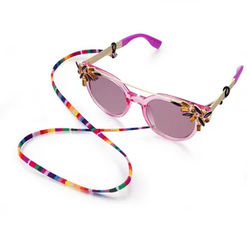1 бр. Цветен памук каишка за слънчеви очила, захранващ кабел за веригата за очила, обувки, очила за четене, шнур за очила в китайски стил