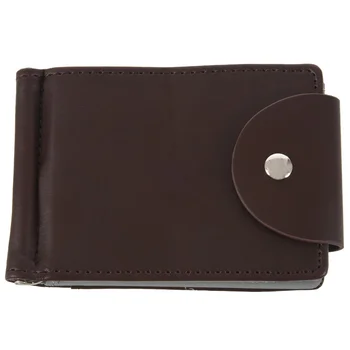 Тънки Мъжки кожени портфейли с щипка за пари, лична карта, Притежател на кредитна карта, Портфейли и сив цвят