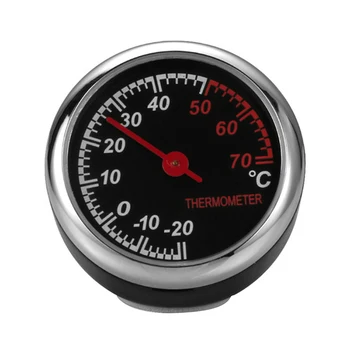 Компактен 45-мм термометър Пластмасова кръгла датчик за температура Двойна метална тест уред за контрол на температурата за битови автомобили